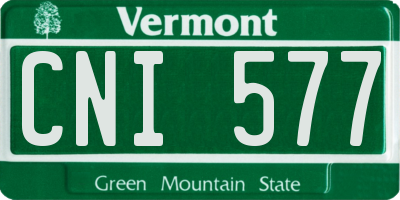 VT license plate CNI577