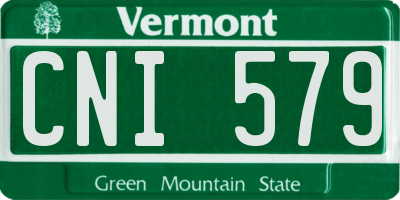 VT license plate CNI579