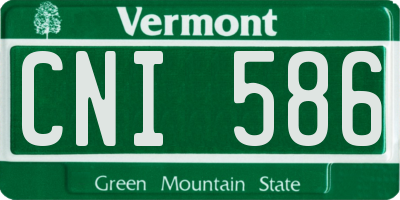VT license plate CNI586
