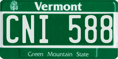 VT license plate CNI588