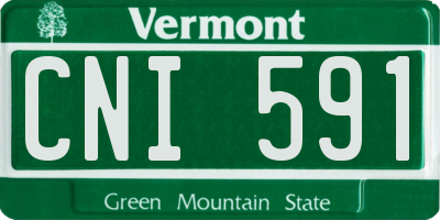 VT license plate CNI591
