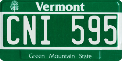 VT license plate CNI595