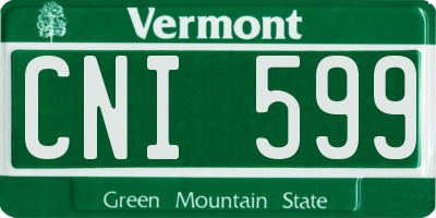 VT license plate CNI599