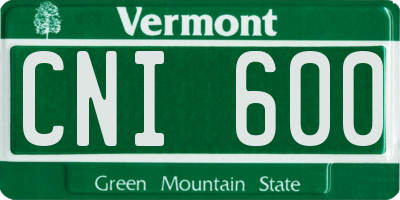 VT license plate CNI600