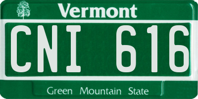 VT license plate CNI616