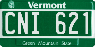 VT license plate CNI621