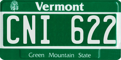 VT license plate CNI622