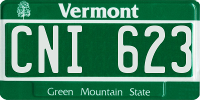 VT license plate CNI623
