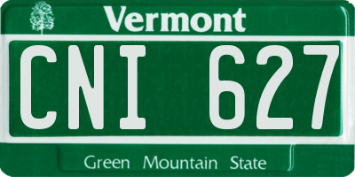VT license plate CNI627
