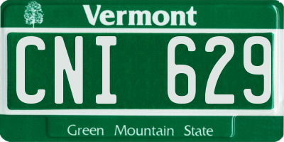 VT license plate CNI629