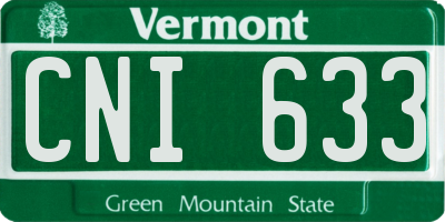 VT license plate CNI633