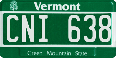 VT license plate CNI638