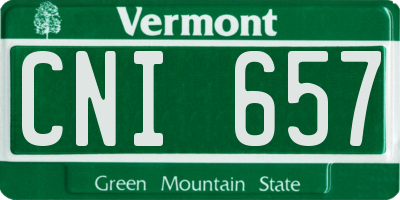 VT license plate CNI657