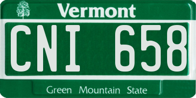 VT license plate CNI658