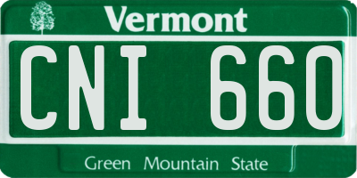 VT license plate CNI660