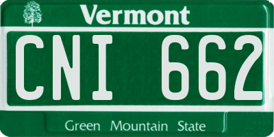 VT license plate CNI662