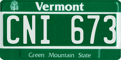 VT license plate CNI673
