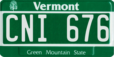 VT license plate CNI676