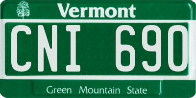VT license plate CNI690