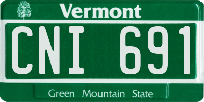 VT license plate CNI691