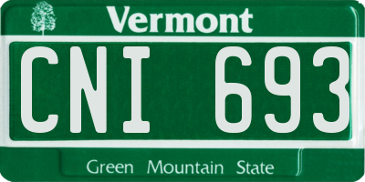 VT license plate CNI693