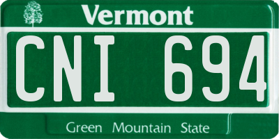 VT license plate CNI694