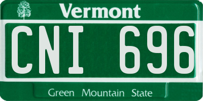 VT license plate CNI696