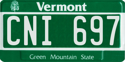VT license plate CNI697