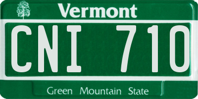 VT license plate CNI710