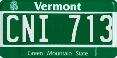 VT license plate CNI713