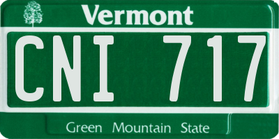 VT license plate CNI717