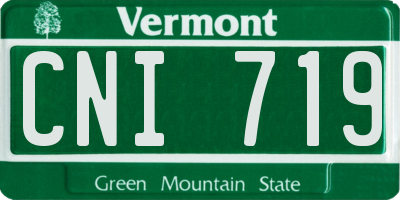 VT license plate CNI719