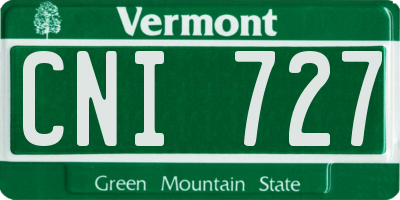 VT license plate CNI727