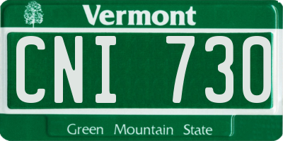VT license plate CNI730