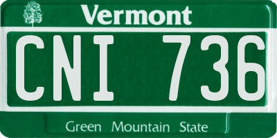 VT license plate CNI736