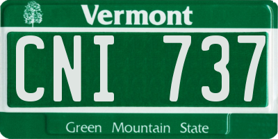 VT license plate CNI737