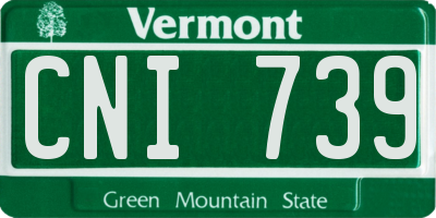 VT license plate CNI739