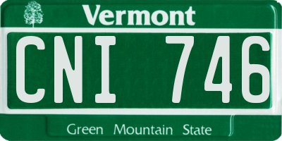 VT license plate CNI746