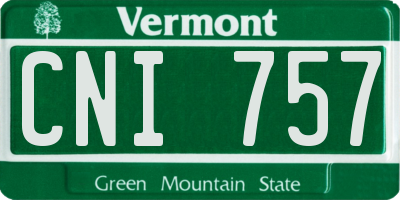 VT license plate CNI757