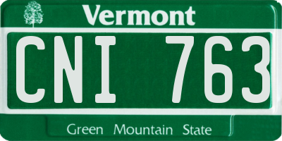 VT license plate CNI763