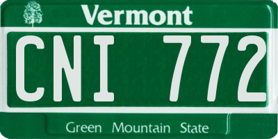 VT license plate CNI772