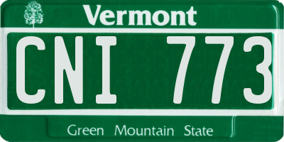 VT license plate CNI773