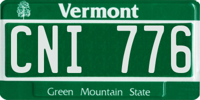 VT license plate CNI776
