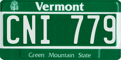VT license plate CNI779