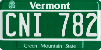 VT license plate CNI782