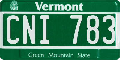 VT license plate CNI783