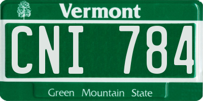 VT license plate CNI784