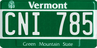 VT license plate CNI785