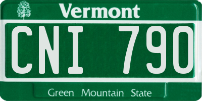 VT license plate CNI790
