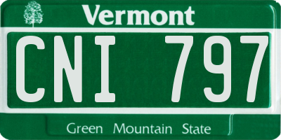 VT license plate CNI797